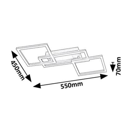 Rabalux - Plafonieră LED dimabilă LED/40W/230V 3000-6500K 45x55 cm + telecomandă