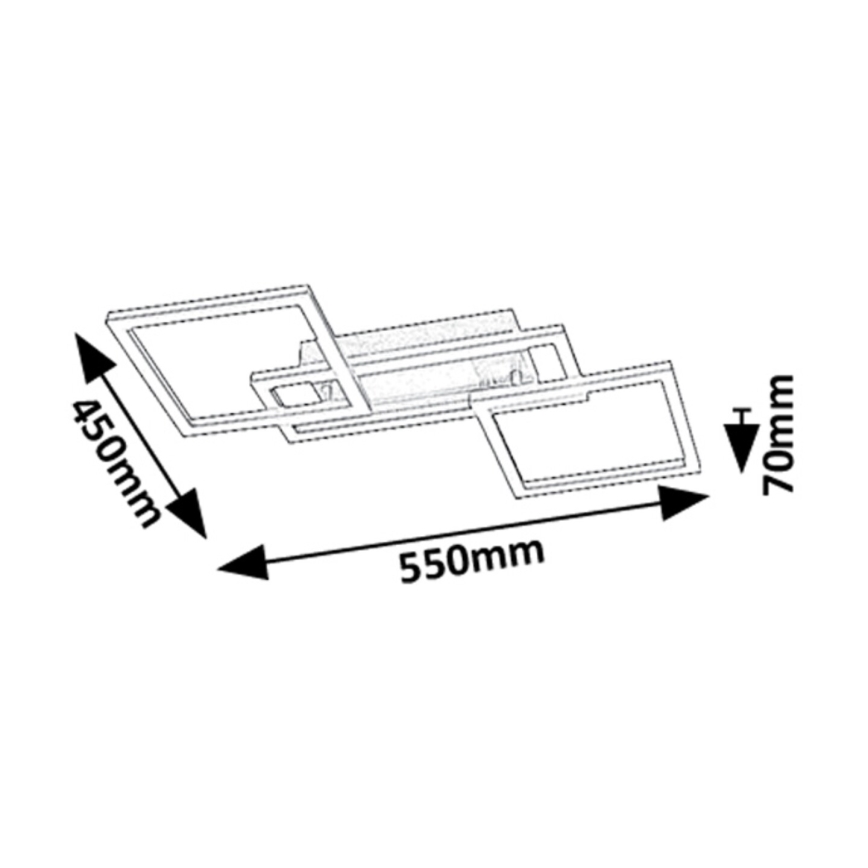 Rabalux - Plafonieră LED dimabilă LED/40W/230V 3000-6500K 45x55 cm + telecomandă