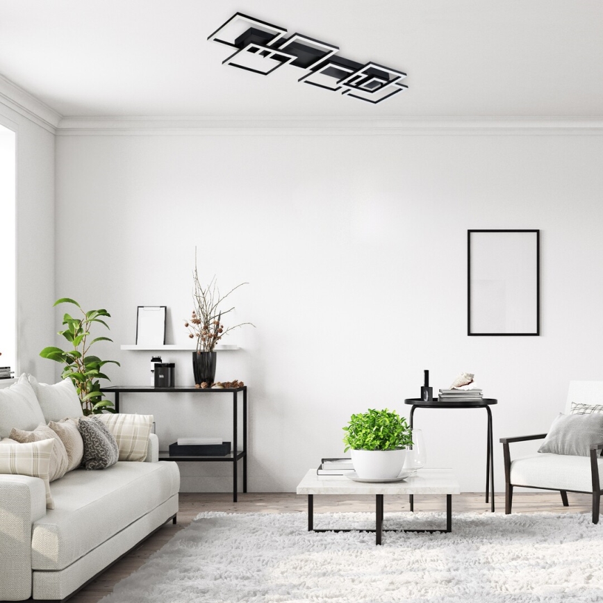Rabalux - Plafonieră LED dimabilă LED/40W/230V 3000-6500K 33x100 cm neagră + telecomandă