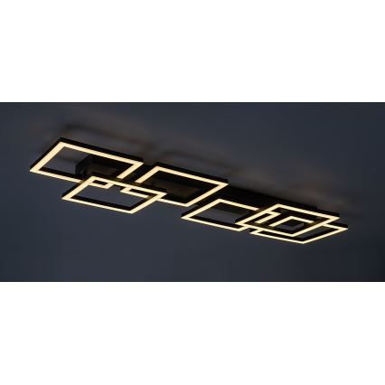 Rabalux - Plafonieră LED dimabilă LED/40W/230V 3000-6500K 33x100 cm neagră + telecomandă