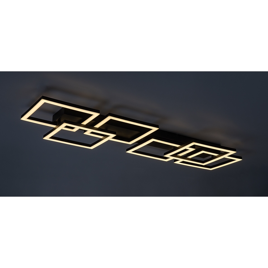 Rabalux - Plafonieră LED dimabilă LED/40W/230V 3000-6500K 33x100 cm neagră + telecomandă