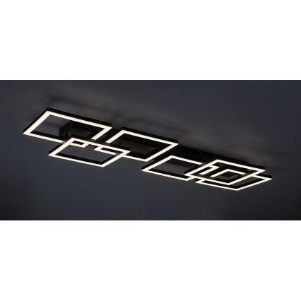 Rabalux - Plafonieră LED dimabilă LED/40W/230V 3000-6500K 33x100 cm neagră + telecomandă