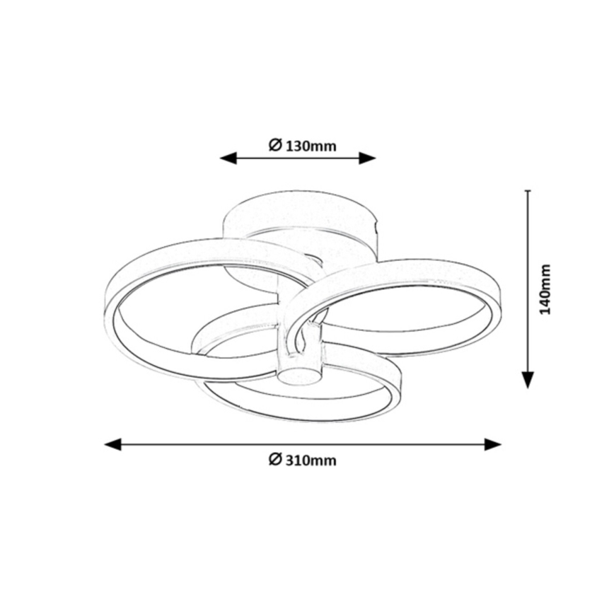 Rabalux - Plafonieră LED dimerizabilă 32W/230V 3000–6500K, Ø 31 cm, bej, cu telecomandă