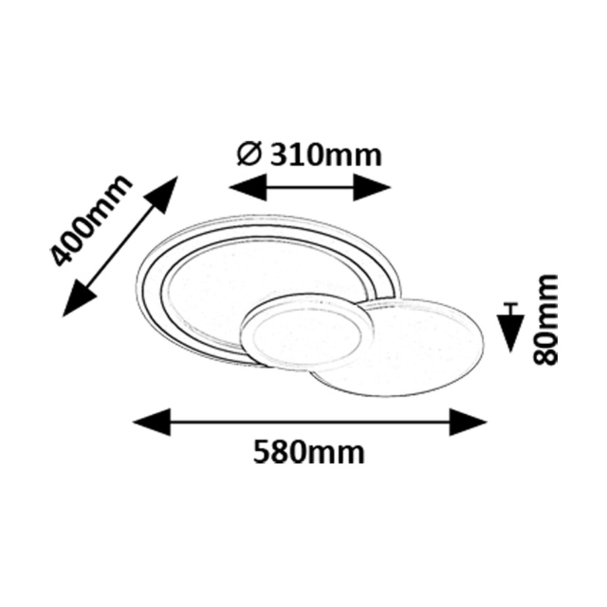 Rabalux - Plafonieră LED RGB dimabilă LED/40W/230V 3000-6500K + telecomandă Ø 31 cm