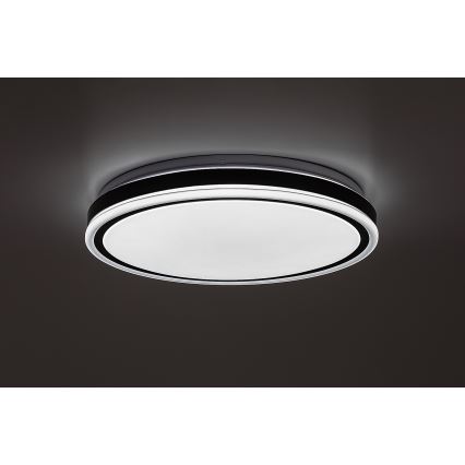 Rabalux - Plafonieră LED reglabilă, 20W, 230V, 3000-6500K, diametru 38,5 cm, neagră, cu telecomandă