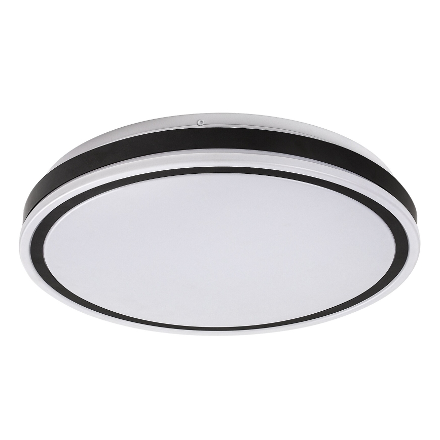 Rabalux - Plafonieră LED reglabilă, 20W, 230V, 3000-6500K, diametru 38,5 cm, neagră, cu telecomandă