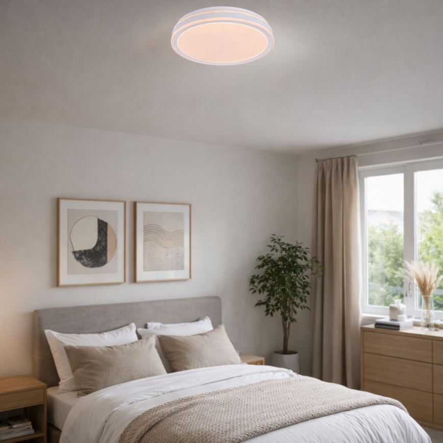 Rabalux - Plafonieră LED dimerizabilă LED/23W/230V 3000-6500K diam. 38,5 cm albă + telecomandă