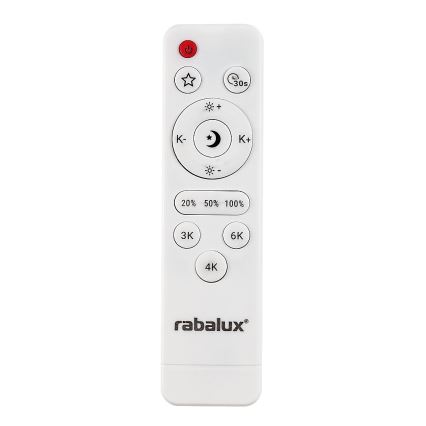 Rabalux - Plafonieră LED dimerizabilă LED/23W/230V 3000-6500K diam. 38,5 cm albă + telecomandă