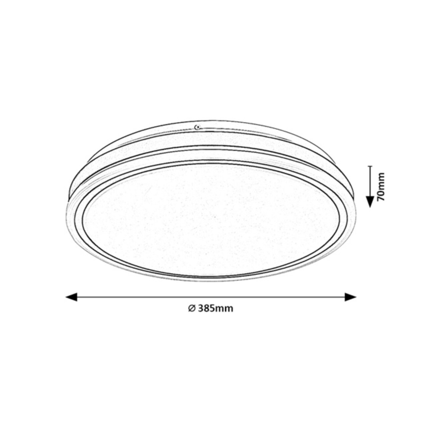 Rabalux - Plafonieră LED dimerizabilă LED/23W/230V 3000-6500K diam. 38,5 cm albă + telecomandă