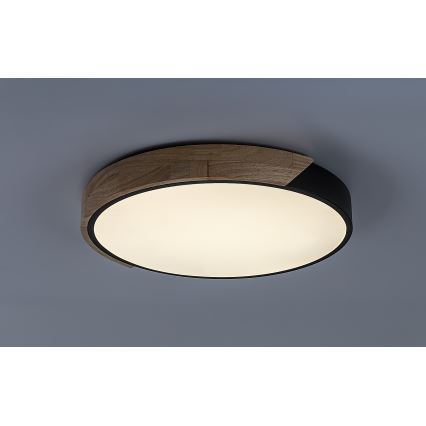 Rabalux - Plafonieră LED/24W/230V 4000K negru/stejar diametru 41 cm