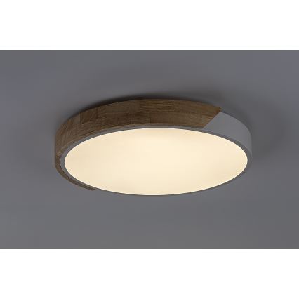 Rabalux - Plafonieră LED/24W/230V 3000K alb/stejar Ø 41 cm