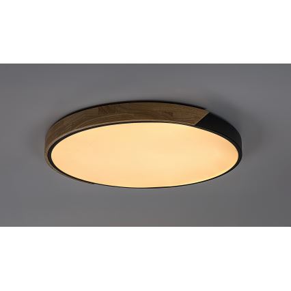 Rabalux - Plafonieră LED/42W/230V 3000/4000/6500K negru/stejar Ø 61 cm