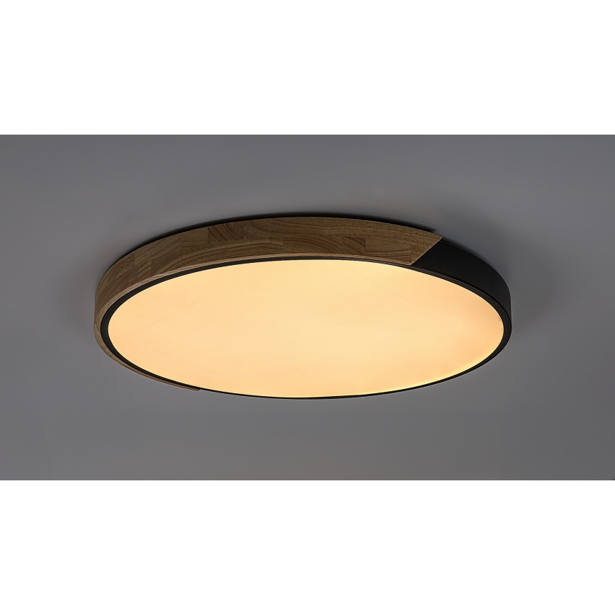 Rabalux - Plafonieră LED/42W/230V 3000/4000/6500K negru/stejar Ø 61 cm