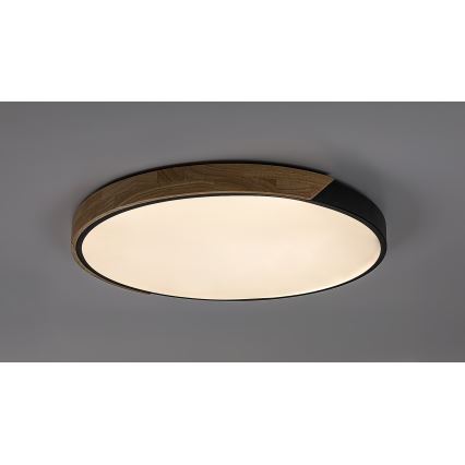 Rabalux - Plafonieră LED/42W/230V 3000/4000/6500K negru/stejar Ø 61 cm