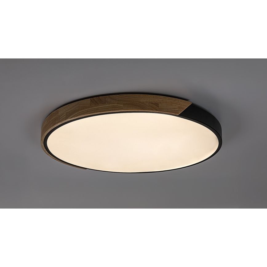Rabalux - Plafonieră LED/42W/230V 3000/4000/6500K negru/stejar Ø 61 cm