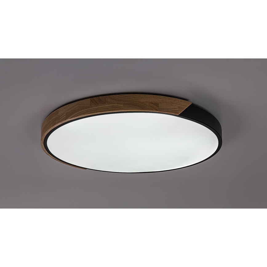 Rabalux - Plafonieră LED/42W/230V 3000/4000/6500K negru/stejar Ø 61 cm