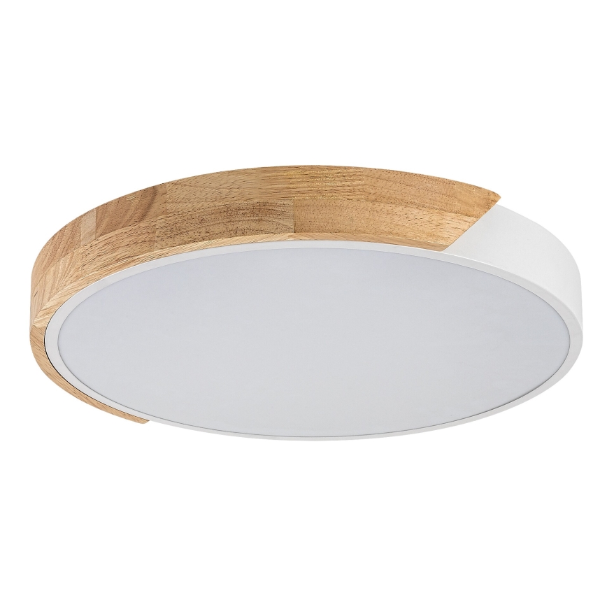 Rabalux - Plafonieră LED, 40 W, 230 V, 3000/4000/6500 K, alb/stejar, diam. 61 cm