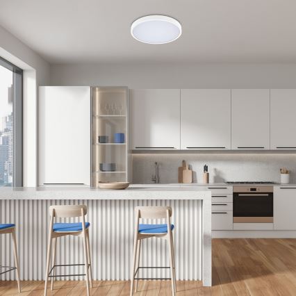 Rabalux - Plafonieră LED RGB reglabilă pentru baie LED/36W/230V 3000-6000K Wi-Fi Tuya IP44 diametru 42 cm alb