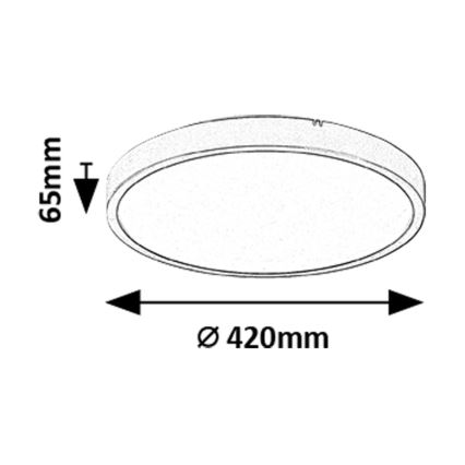 Rabalux - Plafonieră LED RGB reglabilă pentru baie LED/36W/230V 3000-6000K Wi-Fi Tuya IP44 diametru 42 cm negru