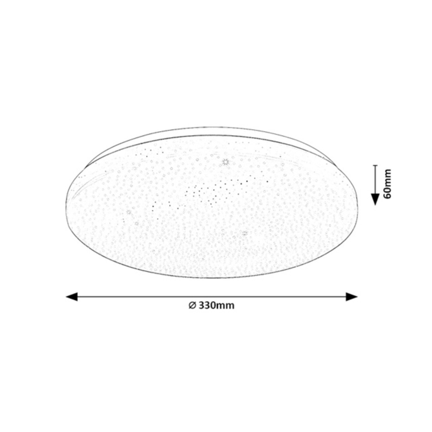 Rabalux - Plafonieră LED reglabilă LED/22W/230V 3000-6500K Ø33 cm + telecomandă