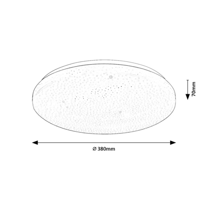 Rabalux - Plafonieră LED reglabilă LED/34W/230V 3000-6500K Ø 38 cm + telecomandă