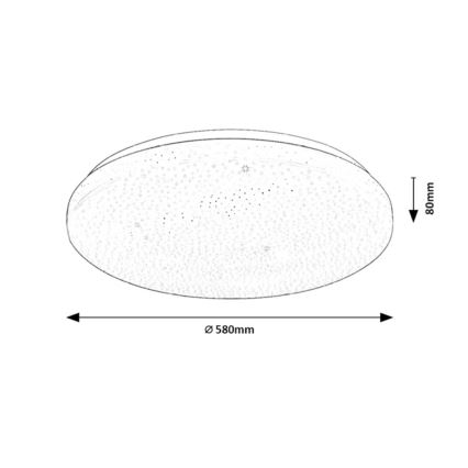 Rabalux - Plafonieră LED cu funcție dimmer, 60W, 230V, 3000-6500K, Ø 58 cm + telecomandă