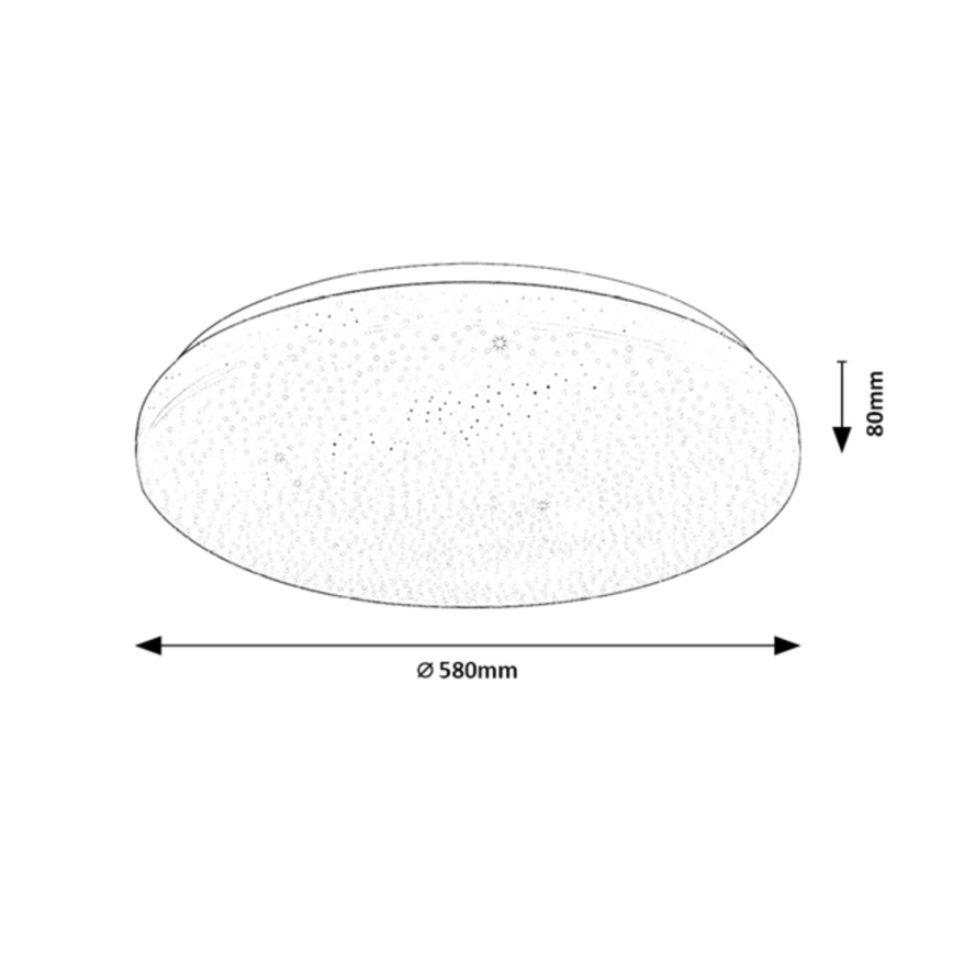 Rabalux - Plafonieră LED cu funcție dimmer, 60W, 230V, 3000-6500K, Ø 58 cm + telecomandă