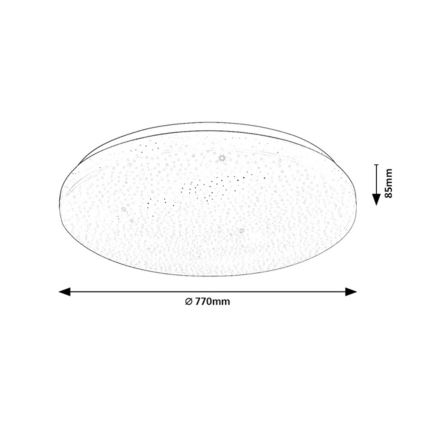 Rabalux - Plafonieră LED dimabilă 80W/230V 3000-6500K, diametru 77 cm, cu telecomandă