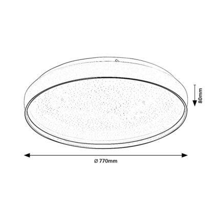 Rabalux - Plafonieră LED reglabilă/80W/230V 3000-6500K Ø 77 cm + telecomandă