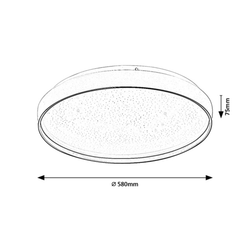 Rabalux - Plafonieră LED dimabilă LED/60W/230V 3000-6500K Ø 58 cm + telecomandă