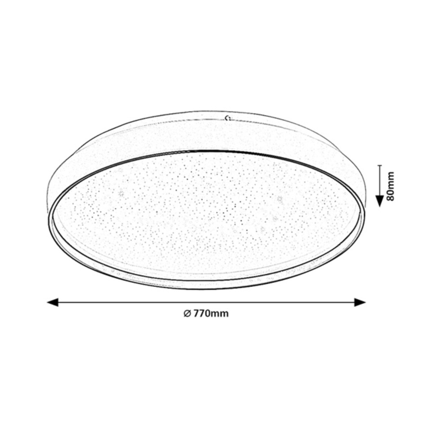 Rabalux - Plafonieră LED dimabilă LED/80W/230V 3000-6500K Ø 77 cm + telecomandă