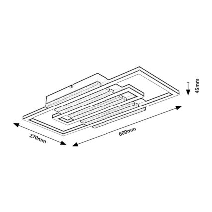 Rabalux - Plafonieră LED/28W/230V 3000/4500/6000K