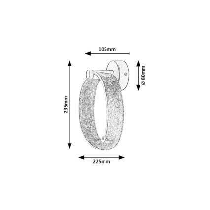 Rabalux - Aplica LED de perete, 6W, 230V