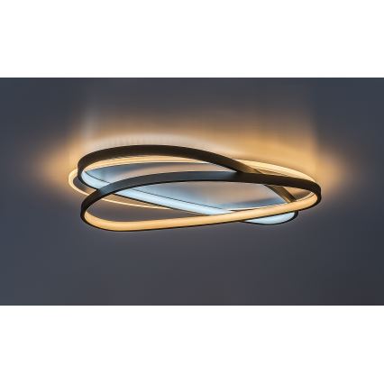 Rabalux - Plafonieră LED reglabilă, 57W, 230V, 3000–6000K, 53 x 38 cm, cu telecomandă