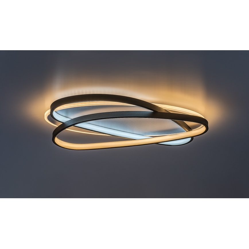 Rabalux - Plafonieră LED reglabilă, 57W, 230V, 3000–6000K, 53 x 38 cm, cu telecomandă