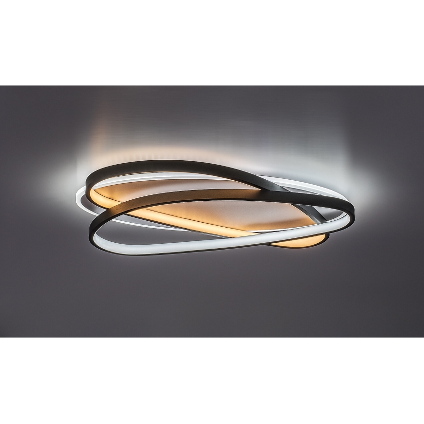 Rabalux - Plafonieră LED reglabilă, 57W, 230V, 3000–6000K, 53 x 38 cm, cu telecomandă