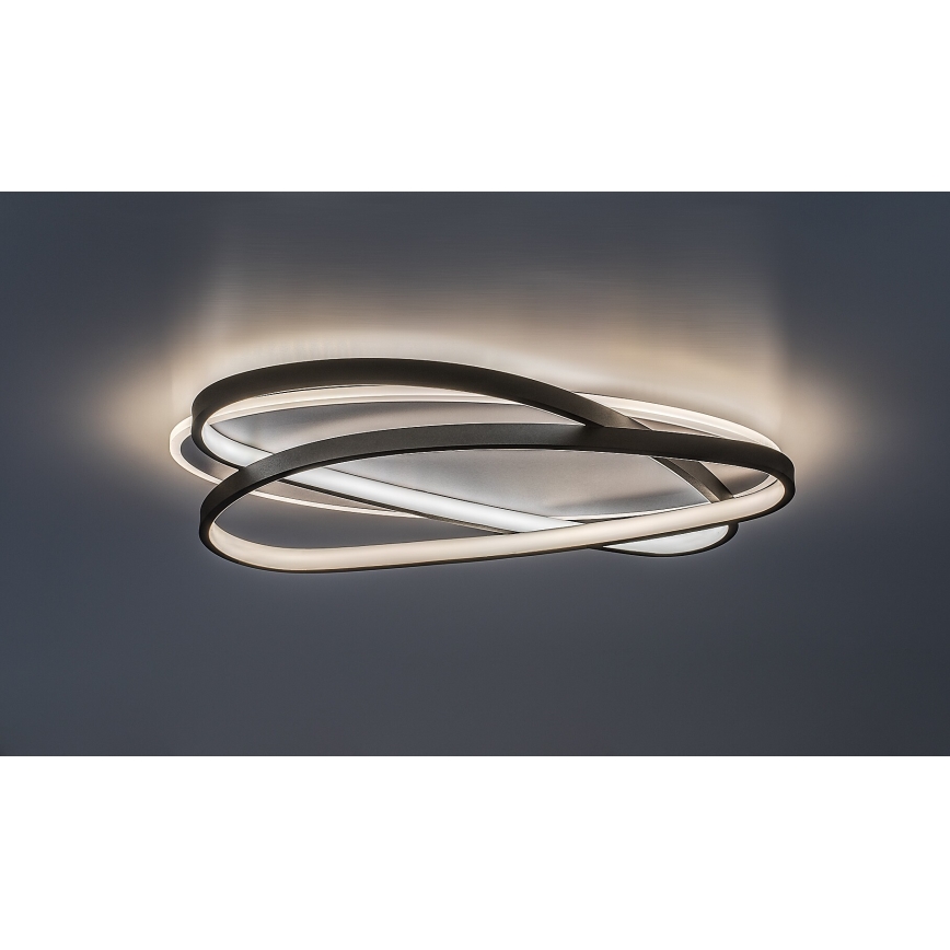 Rabalux - Plafonieră LED reglabilă, 57W, 230V, 3000–6000K, 53 x 38 cm, cu telecomandă