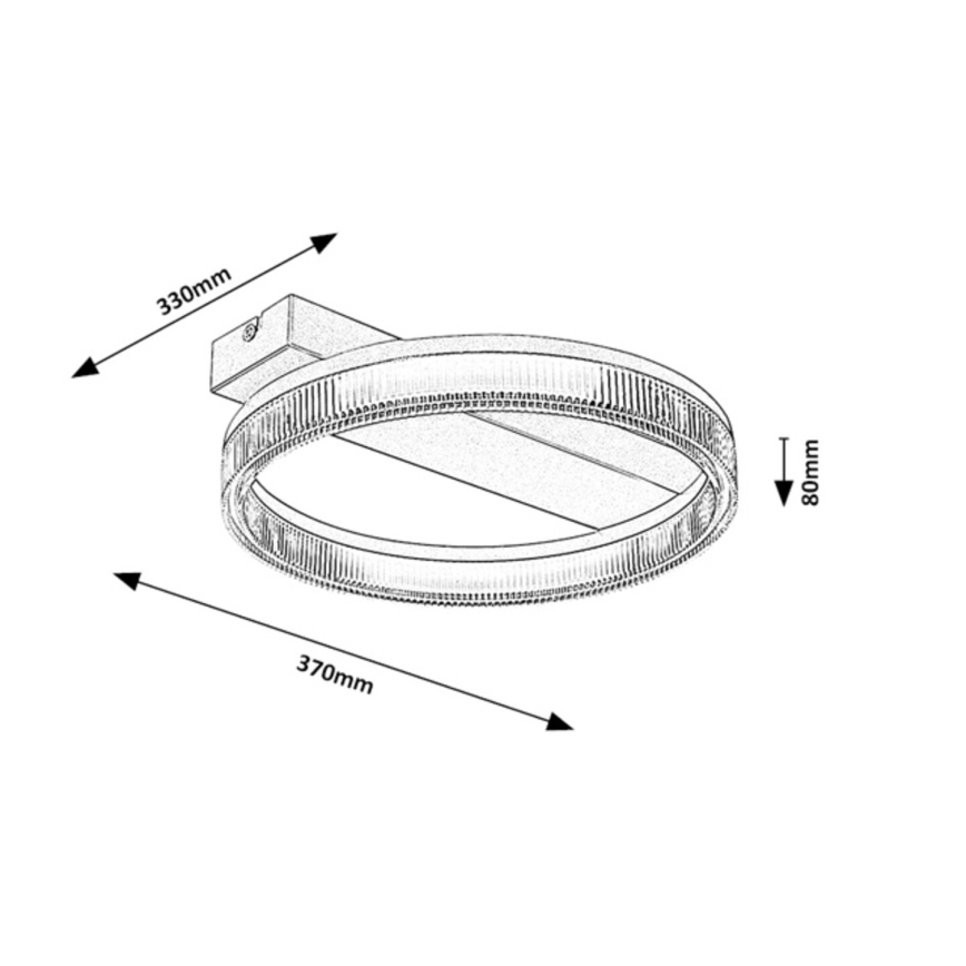 Rabalux - Plafonieră LED reglabilă LED/18W/230V 3000-6500K 37x33 cm + telecomandă