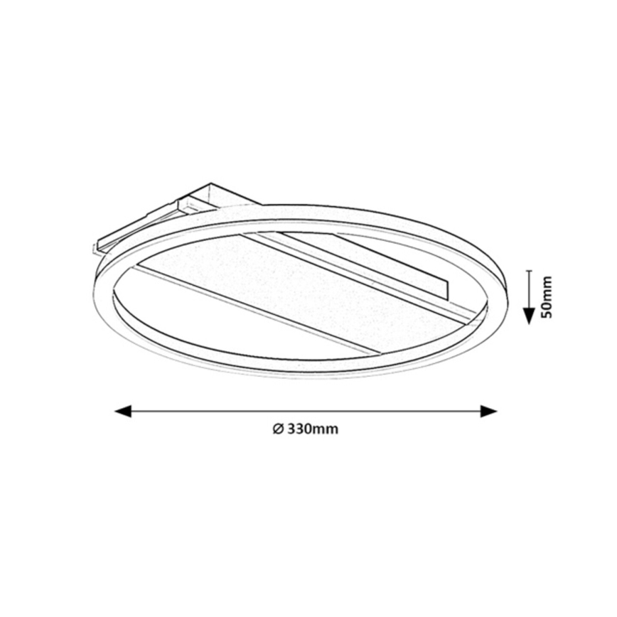 Rabalux - Plafonieră LED, 24 W, 230 V, Ø 33 cm
