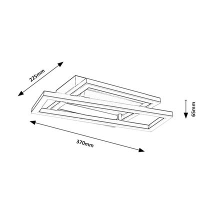 Rabalux - Plafonieră LED, 24 W, 230 V, 37 x 22,5 cm