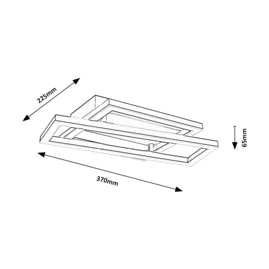 Rabalux - Plafonieră LED, 24 W, 230 V, 37 x 22,5 cm