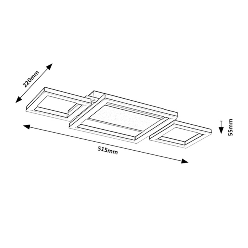 Rabalux - Plafonieră LED/24W/230V 51,5x22 cm
