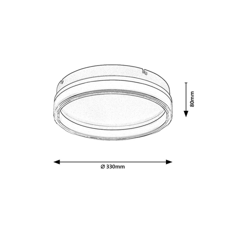 Rabalux - Plafonieră LED dimabilă, 18W/230V, 3000-6500K, Ø 33 cm + telecomandă