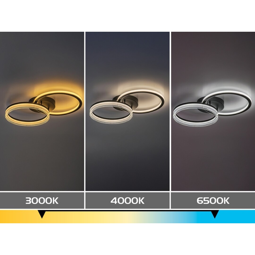 Rabalux - Plafonieră LED dimabilă, 38W, 230V, 3000-6500K, 60 x 35 cm, cu telecomandă