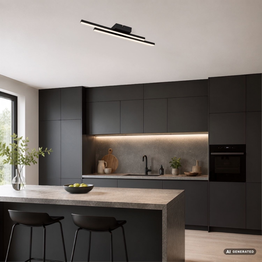 Rabalux - LED plafonieră LED/12W/230V 4000K neagră