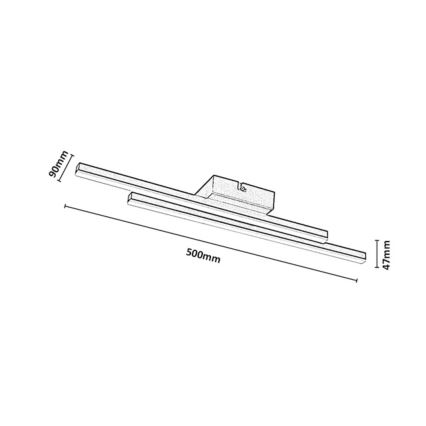 Rabalux - LED plafonieră LED/12W/230V 4000K neagră
