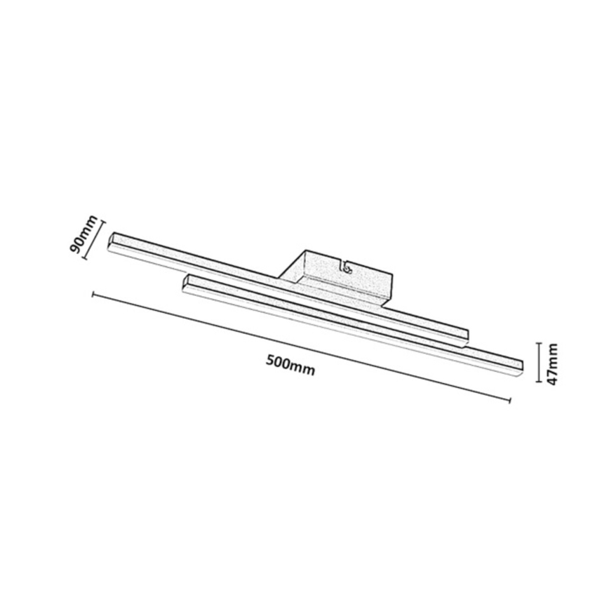 Rabalux - LED plafonieră LED/12W/230V 4000K neagră