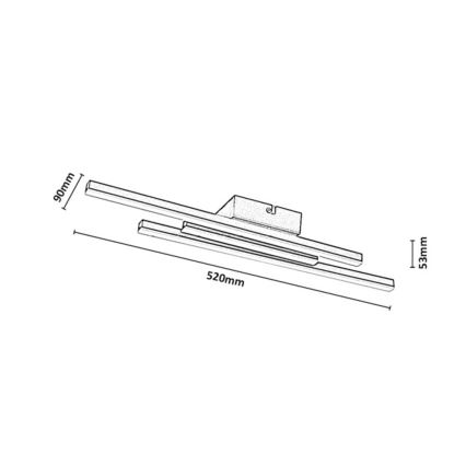 Rabalux - Plafonieră LED LED/18W/230V 3000K auriu