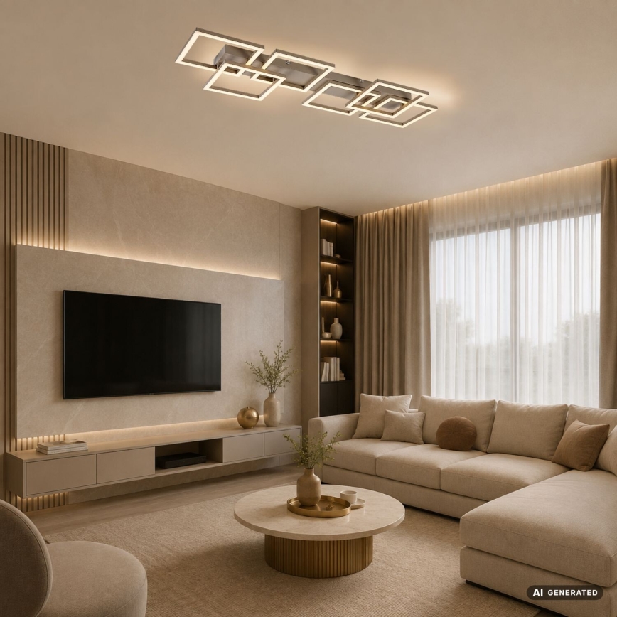 Rabalux - plafonieră LED reglabilă LED/40W/230V 3000-6500K 33x100 cm bej + telecomandă