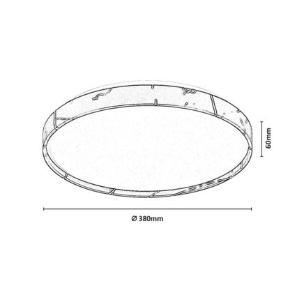 Rabalux - Plafonieră LED reglabilă LED/24W/230V 3000-6500K Ø 38 cm albă + telecomandă
